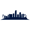 7361a292ee5ad684dfead520e3301eef-miami-skyline-silhouette-in-blue-by-vexels.png